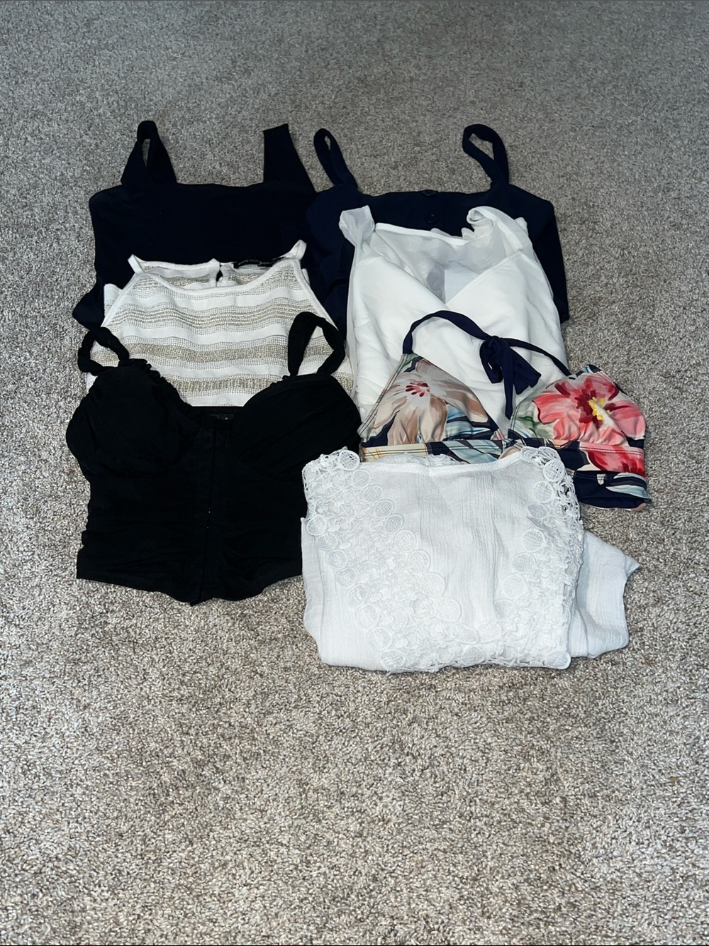 Juniors Mixed Tops Bundle - Black, White, Navy